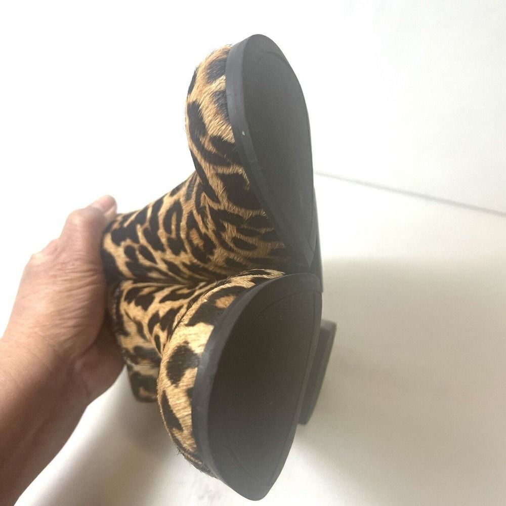 Franco Sarto Leopard Print Ankle Boots - Picture 7 of 11